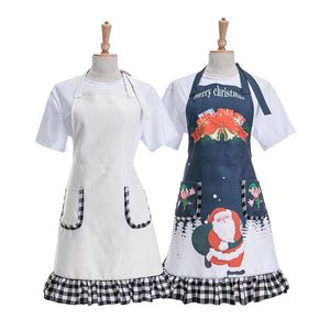 Sublimação em branco Avental transferência térmica de algodão/linho aventais Diy em branco Pinafore com renda A02