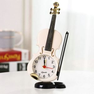 Simulação Violino Despertador Creative Modeling Modeling Modeling Tabel Sala de estar Ornamentos de mesa Decoração RRA330