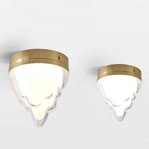 Ceiling Lights Modern LED Nordic Art Deco Glacier Snow Style Aisle Outdoor Lighting Fixtures Bathroom Lamp Copper Dimming