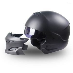 오토바이 헬멧 레트로 보호 헬멧 스포츠 분리 가능한 성격 성격 보편적 안전 신뢰할 수있는 전체 얼굴