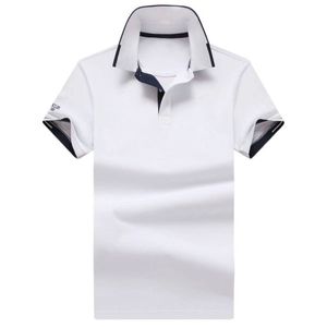 Großhandel 2219 Sommer Neue Polos Shirts Europäische und Amerikanische Herren Kurzarm Casual Colorblock Baumwolle Große Größe Gestickte Mode T-Shirts S-2XL