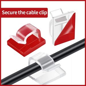 Network Cable Fixed finishing Self Adhesive 3 M Back gluing Auto Wiring Clamp Network Cables And Wire Free Clamping