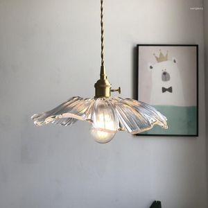 Pendelleuchten Home Decor Blumenform Kronleuchter Beleuchtung Led Art Design Glanz Klarglas Lampenschirm Hängelampe