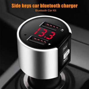 USB Charger Compatible Bluetooth FM Transfer Audio Modulator till dubbel USB -billaddare Handsfree Call Kit Car Automatic Radio
