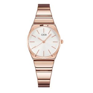 GEDI 2022 Ny modeklocka nischdesign Sense Steel Band Quartz Women's Simple Temperament som f￶delsedagspresent f￶r kvinnors klockor 2991