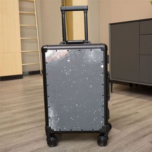 Designer Travel Suitcase Luggage Fashion Luxurys Men Women Trunk Bag Flowers Letters Purse Rod Box Spinner Universal Wheel Duffel Bags 20 in