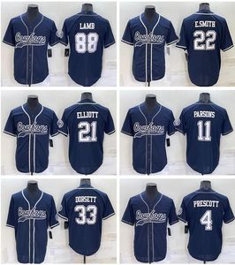 CUSTOM Ed Football Jersey Dallascowboysmen Women Youth Micah Parsons Ceedee Lamb Dak Prescott Elliott Blue Baseball Untouchable Je