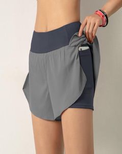 Vrouwen in1 Running shorts met pocket brede tailleband dekking laag compressie voering lounging sport yoga leggings fitness2770179