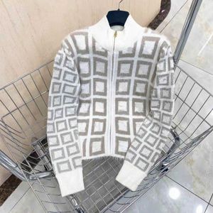 women's sweaters letters design zipper sweater cardigan long sleeve stand neck neckwomen clothing autumn winter warm euramerican fashion