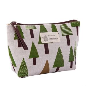 Borse cosmetiche Borsa per il trucco in lino di cotone Borsa per telefono da viaggio Borsa per donna Frizione per monete Articoli vari Conservazione Corea Trend Plaid Animal 8 Disegni RRA380