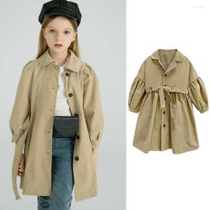 Płaszcz Baby Girls Coats 2022 Spring Autumn Jackets Dzieciowe wiatrówki niemowlę bawełniany Rów odzież wierzchnia odzieży dla dzieci w stylu