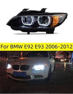 Car Styling for BMW E92 Headlights 2006-2012 E93 Headlight 330i 335i DRL Hid Head Lamp Angel Eye Bi Xenon Beam Accessories