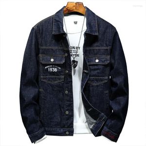 Men's Jackets Men's 2022 Spring And Fall Blue Denim Jacket Fashion Casual Cotton Elasticity Jeans Coat Male Brand Clothes
