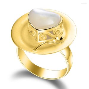 Cluster Ringe Lotus Spaß echte 925 Sterling Silber natürliche handgemachte Liebe Herz Kuchen Löffel Designer edlen Schmuck Nachmittag Dating weiblich
