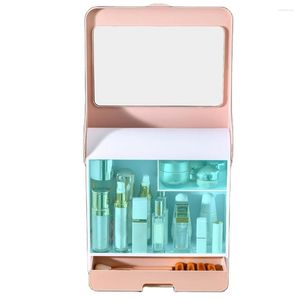Storage Boxes Useful Makeup Divided Round Corner Dressing Case Versatile Long lasting Cosmetic