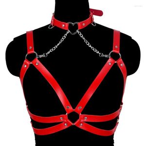 Bustiers & Corsets Sexy Harajaku Anime Statement Leather Chain Body Harness Necklace For Women Men Gothic Bra Summer Boho Party GiftBustiers
