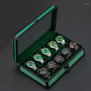 Watch Boxes 3/5/10 Slots Aluminum Alloy Watches Box Case Storage Gold Travel Gift
