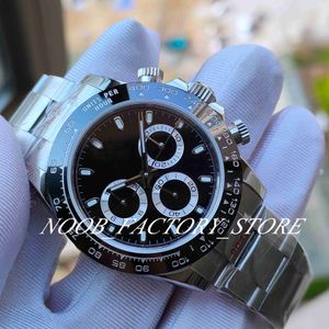 17 Modello di vendita in fabbrica Super qualità 4130 Orologio 40mm 904L Cronografo in acciaio da lavoro Lunetta in ceramica Movimento automatico Zaffiro Nuoto Orologi da uomo luminosi