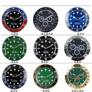 Luxury Art Watch Shape Wall Clock Metal Arvurklockor med tyst mekanism för Home Decortaion Gift X0726