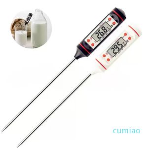 Stainless Steel BBQ Meat Thermometer Kitchen Digital Cooking Food Probe Hangable Electronic Barbecue Household Temperature Detector Tools 0624