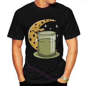 Herr t-skjortor tar en drink före säng- moonmoonlight skjorta män bomull casual t-shirts besättnings hals tee kort ärm toppar fest