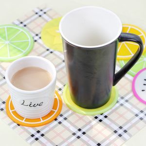 Fruit Shaped Coasters Mats Non Slip High Temperature Resistance PVC Table Coffee Heat-insulated Tea Coaster for Restaurants