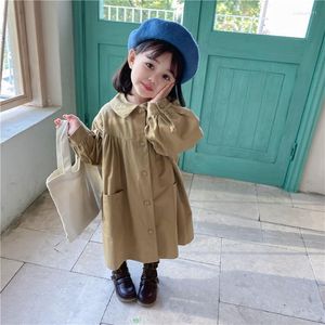 Coat Girls Baby's Çocuk Rüzgar Derecesi Ceket Out Giyim 2022 Günlük Bahar Sonbahar Palto Üstü Resmi Beach Hardigan Çocuk Clothi