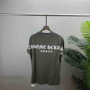 T shirty fabryka Eksportuj online Nowa marka projektantów krótkie rękawy wiosenne lato Ch Crowe T shirt Stone Grey Cross Printing T doq
