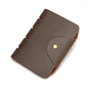 Wallets Man Purse Wallet Retro Crazy Horse Leather Mens Luxury Designer Short Male Pocket Cards Passport Cover Carteira