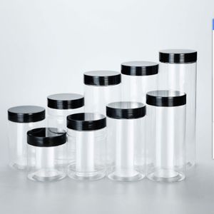 Leere Plastikflaschen, 7, 10, 12, 16 Unzen, Lebensmitteldosen, Gewürzbehälter, 200 ml, 300 ml, 400 ml, transparentes Glas