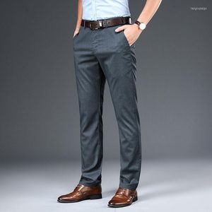 M￤ns kostymer 2022 British Style Autumn Solid Business Casual Suit Pants Men Clothing All Match Formal Wear Office Byxor Straight Z286