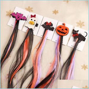 Andra festliga partier Party Supplies Halloween Floating Hairpin Children ADT Bat Wigs Cosplay Decorative Hair Accessories D Dhlav