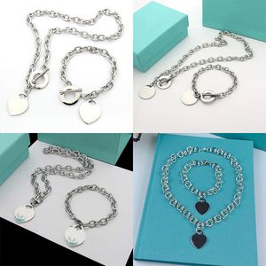 best selling womens mens Round card Bracelet Necklace designer jewelry sets Birthday Christmas Gift 925 Silver OT buckle Necklaces Bracelets Wedding Statement Jewelry 0001