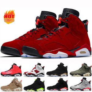 6 6s Nero Infrared 3M Reflect Carmine UNC Scarpe da pallacanestro Uomo Carmine Olympic Angry bull Sneakers