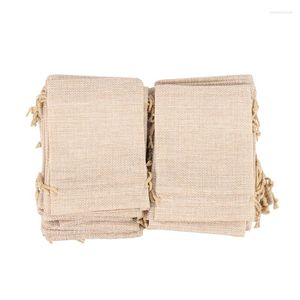 Sacchetti per gioielli 40 pezzi Sacchetti di tela con coulisse 13 cm x 10 cm Sacchetto regalo per bomboniere e bomboniere fai da te Cr