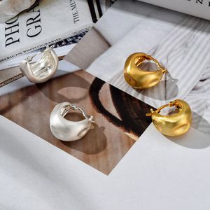 Autumn/Winter 2022 Artida Stud Japanese Niche Design Metal Frosted Brushed Earrings Women's Vintage Fashion Ear Buckle Accessories