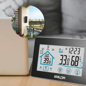 家庭用温度計BALDRデジタルワイヤレス屋外温度湿度計ゲージ湿度計温度計