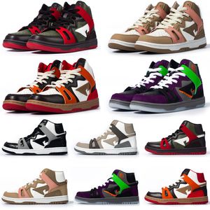 2022 Bapestas Baped Sta 93 Hohe Herren Freizeitschuhe Sneaker Mode Rot Orange Sand Schwarz Hellgrau Braun Grau Halloween Olivgrün Männer Frauen Trainer Sport Turnschuhe