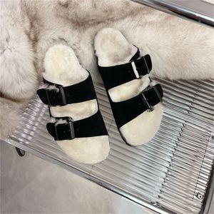 Slipper Female INS Outside Autumn and Winter Wool Boken Shoes women boots fur slipper