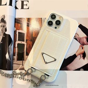 Cell Phone Case Designers 14 Pro Max Case for iPhone 13 12 11 Plus Promax XR XSmax Metal Chain Luxury iPhone Case