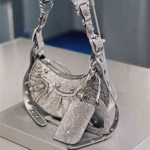 Borse borsa locomotiva flash drill specchio lucido alla moda una spalla personalità versatile croce obliqua borse autunnali da donna