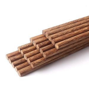 Palillos de madera Natural sin laca, vajilla de cera, vajilla de estilo clásico chino, palillos de Sushi reutilizables SN16