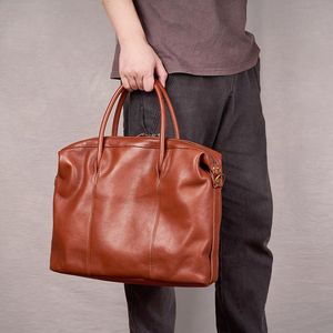 2022 HBP Vintage Männer Handtaschen Casual Business Computer Taschen Leder Männer Aktentaschen mit großer Kapazität
