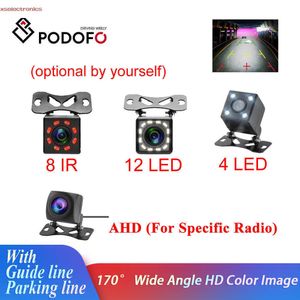 새로운 Podofo 자동차 후면보기 카메라 범용 백업 주차 카메라 4/8/12 LED 8IR 야간 시력 방수 170 광각 HD 색상 이미지