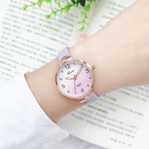 Kaeniins Student Watchs Female Harajuku Simple Gradual Change Ribbon Junior High Senior High School Electronic Stone28mm