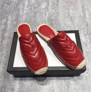 Loafers tofflor espadrilles l￤der kvinna skor luxe cap toe quiltning ren hand sy kvinnan l￤genheter lyxiga bilder storlek 35-41