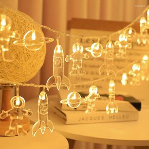 Strings Astronaut Galaxy Space Series Copper Wire LED String Light Indoor Bedroom Home Decoration Fairy Tale Lights Battery Powered
