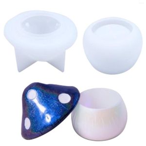 Baking Tools Resin Box Mold Mushroom Shape Jar With Lid Shaped Silicone For Storing Earrings Necklaces Rings