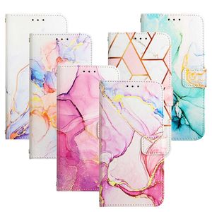 Marble Leather Wallet Cases For Samsung A24 A04 Core A34 A54 5G A04E Moto G73 E13 G53 Edge 2023 G Play G72 Rock Stone Granite Quartz ID Credit Card Slot Holder PU Pouch