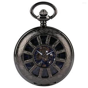 Pocket Uhren Retro Mechanical Watch Classic Hollow Skeleton Hand Wind M￤nnlich Uhr Steampunk Anh￤nger FOB Kette Reloj de Bolsilllo